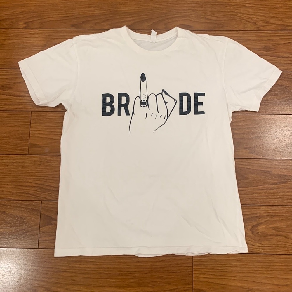 Funny Bride Ring Finger White Tee Shirt